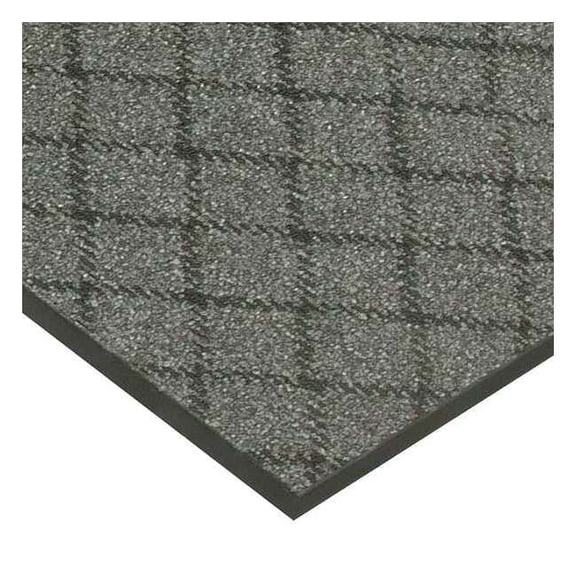 Notrax Entrance Mat, Nylon, 3/8 in Thick, Charcoal, 4 ft W x 6 ft L 125S0046CH
