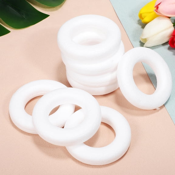DRAFIDEEP 30 Pieces Polystyrene Wreath Forms for Crafts, Swag Wreath Making Supplies