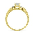 thumbnail image 6 of 14k Yellow Gold Oval Opal And Diamond Ring, 6 of 7