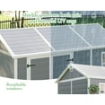 thumbnail image 5 of Jocisland 10.5 x 7.6 x 7.5 ft Resin Storage Shed with Floor, Vents, Window, for Bicycles/Lawnmowers, 5 of 8