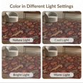 thumbnail image 7 of ODIKA 9'x12' Rich Burgundy Bohemian Flora Fauna Washable Area Rug Whimsical Nature-Inspired Design for Master Suite, California King, Under Bed, Non-Shedding, Easy Care, 7 of 7