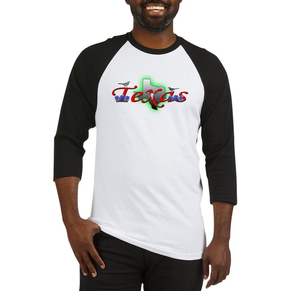 CafePress - Texas Baseball Jersey - Cotton Baseball Jersey, 3/4 Raglan Sleeve Shirt