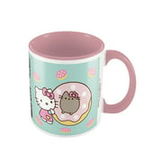 Pusheen Treat Time Contrast Hello Kitty Mug