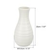 thumbnail image 2 of Uxcell Flower Vase, Plastic Vase for Flowers Ceramic Look for Home Decor, White, 2 of 6