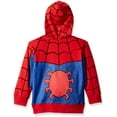 thumbnail image 2 of Marvel Big Boys' Spiderman Mask Costume Hoodie, Red, L-14/16, 2 of 2