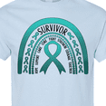 thumbnail image 4 of Inktastic Ovarian Cancer Survivor Teal Ribbon Rainbow T-Shirt, 4 of 5