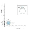 thumbnail image 4 of ANGARA Natural Cushion 1.4 ct Aquamarine Ring with Floral Halo in 14K White Gold for Women (Size-7mm) | March Birthstone, Birthday, Anniversary, Jewelry Gift for Women | Natural Aquamarine Ring, 4 of 9