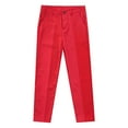 thumbnail image 4 of GBSYEWXS Child Boys Pants Size 12-13 T Solid Color Slim Straight Flat Front Overall Daily Wear Teen Pants, 4 of 6