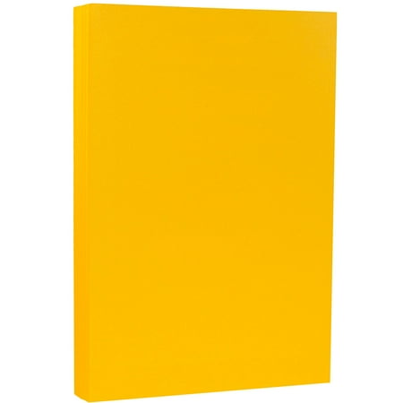 JAM Paper Matte Legal Paper, 8.5x14, 500/Pack, 28lb Sun Yellow