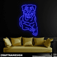 thumbnail image 2 of Craftnamesign Rottweilers Dog Neon Sign, Pet Room Wall Art, Pet Spa Wall Decor, 2 of 4