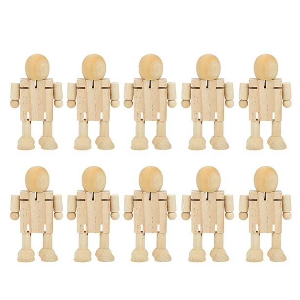 Figuras Articuladas Figuras De Madera, Manualidades De Pintura DIY, Adorno Artesanal, Para Oficina En Casa