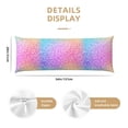 thumbnail image 3 of Disketp Colorful Glitters Print Body Pillow Cover - Super Soft 20x54 Body Pillow Case,Long Side Hidden Zipper, 3 of 8
