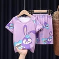 thumbnail image 3 of 10 (height108-118cm) horse-PurpleSummer Pijamas para niños Pantalones superiores Conjunto de pijamas de oso de dibujos animados Ropa para niños y niñas Pijamas para bebés Camiseta de manga corta esquí esquí Gafas de esquí, 3 of 3