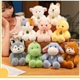 thumbnail image 2 of Animal Tabletop Plush Toys, Desktop Ornaments, Children's Companion Dolls, Birthday Gifts - Cow, 2 of 3