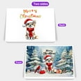 thumbnail image 2 of Merry Christmas Chihuahua Enjoys Woofmas Winter Xmas Holiday 7x5in Folded Greeting Card Dog Lover Gifts Idea Single Note Card with Envelope - 02022, 2 of 5