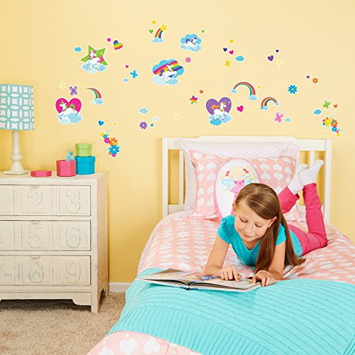 Birthdayexpress Enchanted Fairytale Unicorn Rainbow Room Decor Small Wall Decal Walmart Canada