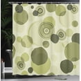 thumbnail image 3 of Ambesonne Earth Tones Shower Curtain, Abstract Pastel Pattern, 69"Wx70"L, Olive Green, 3 of 4