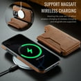 thumbnail image 6 of Dteck for iPhone 16 Pro Magnetic Case with Detachable Wallet Card Holder, Compatible with MagSafe, RFID Blocking Credit Slots Kickstand Shockproof Phone Cover for Women Men,Brown, 6 of 6