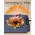thumbnail image 2 of Warming Mat for Food – Electric Warming Tray with 9 Temp Settings, 6-Hour Timer and Auto Shut-off, Full-Surface Heating, Rollable for Home Buffet – Janeube, 2 of 8