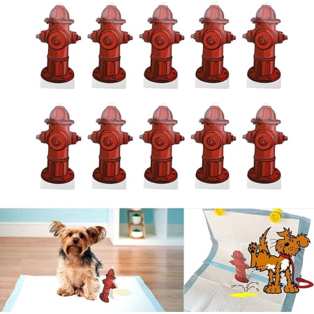 10Pcs Dog Pee Pad Trainer Paper Fire Hydrant Shaped Pet Diaper Pad Pet Potty for Dog Puppy(xxw)