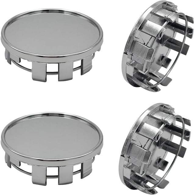 HELIAHOO 4PCS Wheel Center Caps, 2.13 Inch (54mm) Outer Diameter, 1.97 Inch (50mm) Inner Diameter, Snap-in Plastic Wheel Center Hub Cap Cover, Car Rim Hub Caps Accessories (Sliver) AZ83-26444