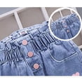 thumbnail image 4 of Girls Cute Jeans Kids Loose Relaxed Denim Pants Casual Cartoon Cute Jean Bottoms Spring Children's Day Gifts Blue,3 Years, 4 of 5