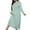 XQBR1-Green, variant on Plus Size Nightgown for Women Long Sleeve Polka Dot Print Sleep Dress Spring Casual Crew Neck Full Length Nighdress