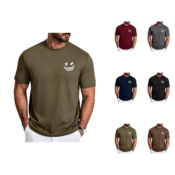 T Shirts for Men 2026 Summer Casual Short Sleeve Crewneck Cool Tee Shirt Streetwear