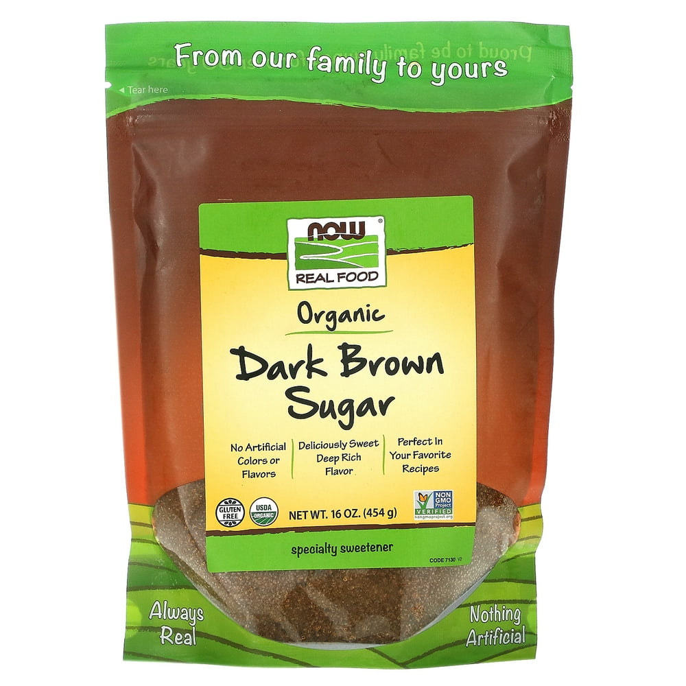 NOW Foods Organic Dark Brown Sugar 16 oz.