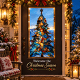 thumbnail image 3 of Christmas Tree Window Cling, Large Seasonal Window or Door Decoration, Reusable-Look Flat Decoration for Home, for Home, Office, Storefront, Party, Multicolor, 35.43 x 70.87 in, 1 Piece, Style B, 3 of 10