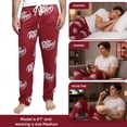 thumbnail image 3 of Dr Pepper Soda Logo All-Over Print Men's Red Sleep Pajama Pants - Medium, 3 of 7