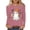 1Purple, variant on Women's Halloween Graphic Tee - Ghost Print & Pumpkin Long Sleeve Casual Pullover Shirt