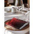 thumbnail image 6 of Red Fruit Cloth Napkins Set of 6 Reusable Dinner Napkins, Modern Minimalist Decor Black Background Cocktail Napkin Washable Table Napkins for Wedding/Holiday Party/Baby Shower 20"x20", 6 of 7