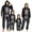 #C5_Halloween Skeleton White, variant on Halloween Family Matching Pajamas Onesie Novelty Skeleton Pajamas Zipper Hooded Jumpsuit Pjs Loungewear Holiday Overall Sleepwear