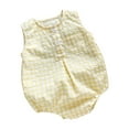 thumbnail image 2 of Fashionable Children's Plaid Sleeveless Jumpsuit Baby Summer Breathable Bag Fart Jacket, 2 of 6