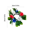thumbnail image 3 of CuiLiyq 4th of July Candle Rings, Artificial Flower Wreath, Red Blue White Patriotic Candle Holder, Tables Centerpieces Home Farmhouse Decor for Independence Day Memorial Day, 3 of 6