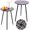 Brown Mixed Yellow, variant on Set of 2 Mosaic Metal Round Side Tables, 13.4" Weather-Resistant Accent Tables for Patio & Garden, Decorative Small Corner Stands for Plant Display, Indoor & Outdoor Use