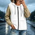 thumbnail image 2 of DeHolifer Women's Rain Jacket Lightweight Windbreaker Drawstring Full Zipper Outwear Jacket with Hood Khaki S, 2 of 7