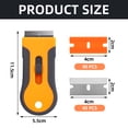 thumbnail image 2 of 4 Orange Razor Blade Scrapers with 45 Metal & 90 Plastic Blades for Paint, Stickers, Decals, Glass & Stovetop Cleaning, 2 of 5