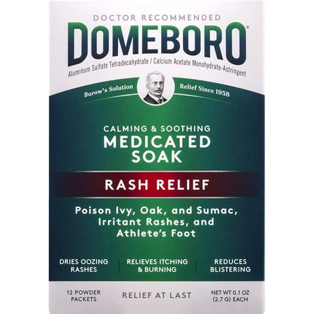 Domeboro Soothing Soak Rash Relief Powder Packets, 12 ea (Pack of 3)