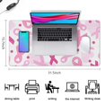 thumbnail image 5 of Long Mouse Pads for Desk,Pink Breast Cancer Desk Mats on Top Of Desks, Desk Mouse Pad Extra Large with 3mm Non-Slip Base and Stitched Edge for Gaming,Office,Work,Home 31.5x15.7in, 5 of 5