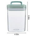 thumbnail image 3 of Pantry Storage Containers1PC,Airtight Food Canisters5.98x4.53in,Clear Plastic Kitchen Organization for Dry Goods, Stackable Design Saves Cabinet Space(Green), 3 of 8