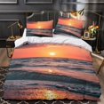 thumbnail image 3 of Modern Bedding Cover Set Beach Sunset Printed Comforter Cover Pillowcase Adult Bedroom Decor,Twin (68"x86"), 3 of 5
