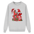 thumbnail image 2 of Aocisk Pyjamas de Noël pour Enfants avec Imprimé de Noël Chandail en Molleton Sans Capuche Col Rond Chandail Confortable pour Enfants avec Pyjamas Assortis pour Vacances en Famille Gris 3-4 Ans, 2 of 4