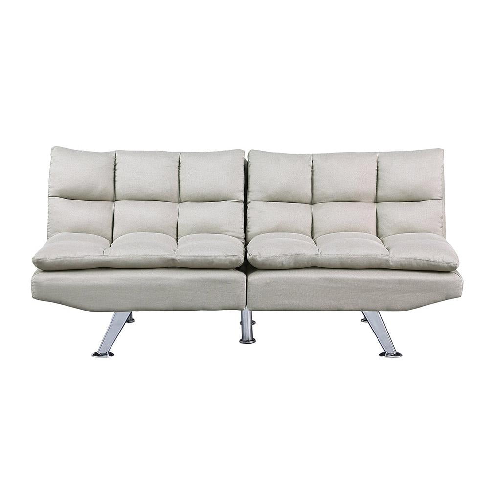 Beige Multi-Functional (Lounge) Click-Clack Futon Sofa Bed