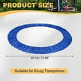 thumbnail image 2 of Uxcell Trampolines Spring Cover, Round Small Replacement Cover 6 Holes for Indoor Home Fitness 32 Inch & Blue, 2 of 7