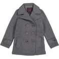 thumbnail image 4 of unik Girl Fleece Coat with Buttons, Dark Grey Size Medium, 4 of 6