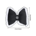 thumbnail image 3 of FastXmas 1 Pack Bow Shaped Car Headrest Pillow Decoration, Dark-colored Head Support Car Headrest Pillow, Soft and Cute Butterfly Knot Throw Pillow for Car Driving Seat Deco(10.6 x 9 Inch), 3 of 5
