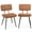 Brown, variant on Costway Dining Chairs Set of 2 with PU Leather Cover Filled Sponge Waterfall Seats Brown