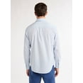 thumbnail image 3 of Free Assembly Men’s Cotton Poplin Shirt with Long Sleeves, Sizes XS-XXXL, 3 of 5